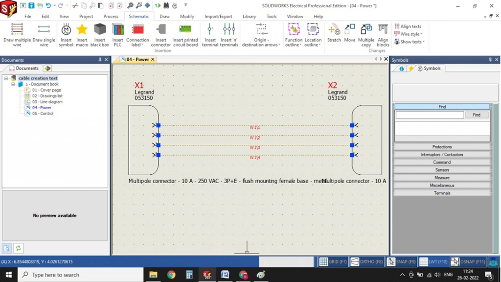 5 Steps to create cable in SOLIDWORKS ELECTRICAL