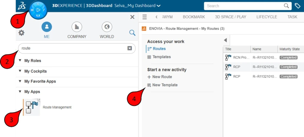 Creating Route Templates in 3DEXPERIENCE