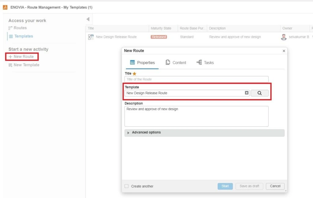 Creating Route Templates in 3DEXPERIENCE
