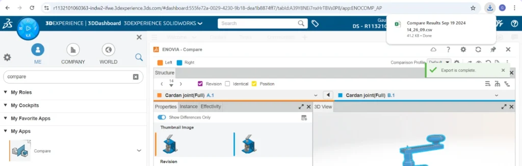 A Comparative Analysis of the 3DEXPERIENCE Compare App